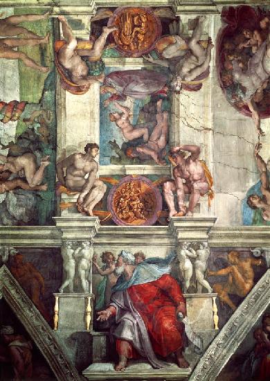 Ceiling fresco of the Sistine chapel in Rome: The