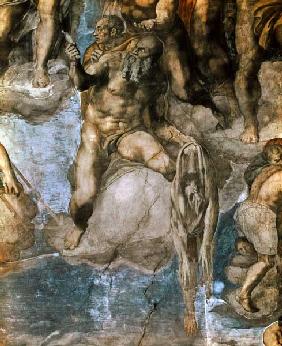 Sistine Chapel Ceiling: The Last Judgement, detail of St. Bartholomew holding his flayed skin