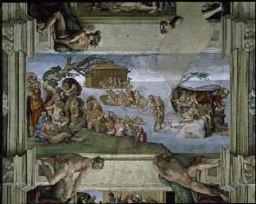 Ceiling fresco in the Sistine chapel Rome: The Flo