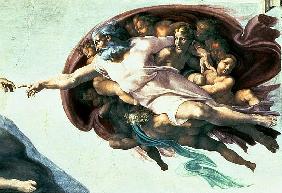 Sistine Chapel Ceiling: Creation of Adam, 1510 (detail of 77430)