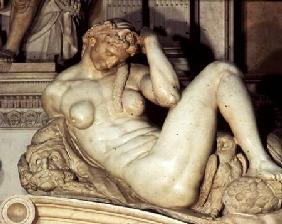 Tomb of Giuliano de' Medici, detail of Night