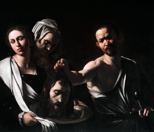 Salome Receives the Head of Saint John the Baptist de Caravaggio
