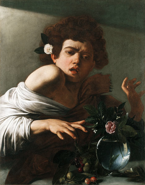 Caravaggio, Boy bitten by a Lizard de Caravaggio
