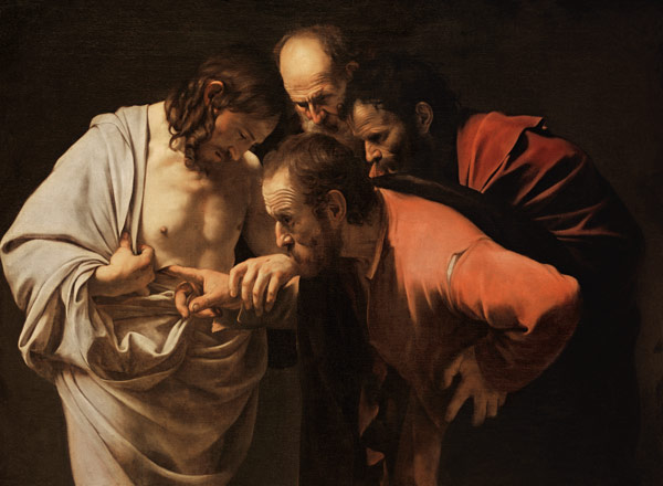 La incredulidad de Thomás de Caravaggio

