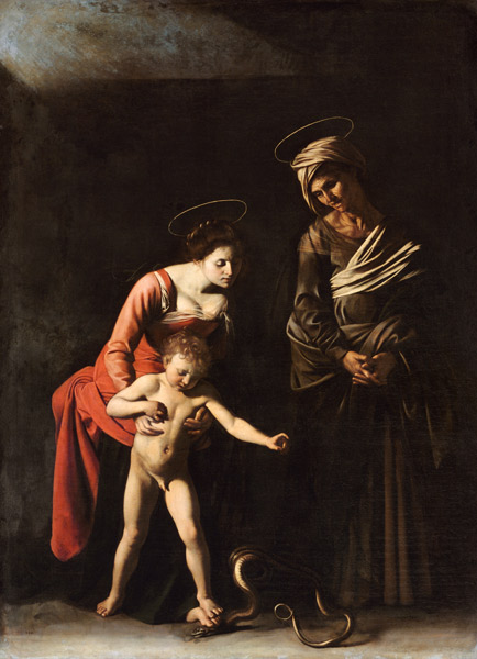 Madonna and Child with a Serpent de Caravaggio
