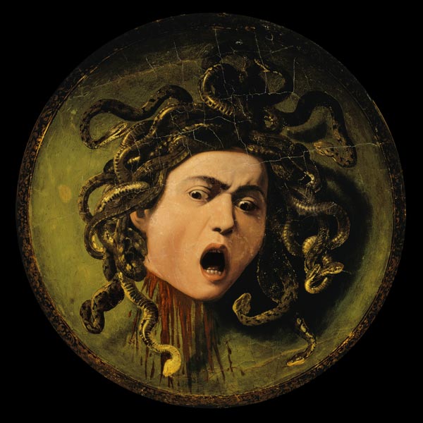 Medusa, painted on a leather jousting shield de Caravaggio
