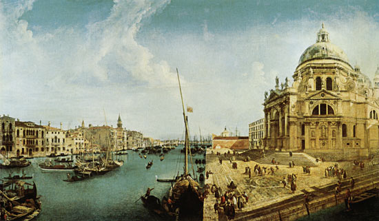 Entrance to the Grand Canal and Santa Maria della Salute, Venice de Michele Marieschi