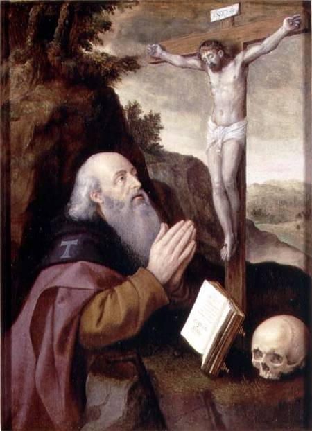 St. Anthony Abbot (panel) de Michiel I Coxie