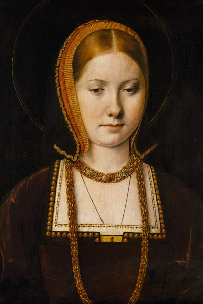 Retrato de una mujer, posiblemente Catarina of Aragon  de Michiel Sittow
