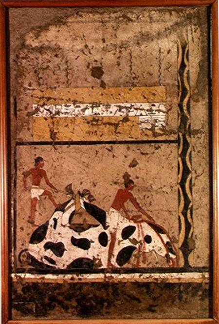 Funerary sacrifice of a bull, from the Tomb of Iti de Middle Kingdom Egyptian