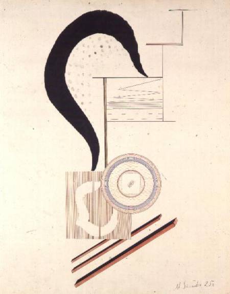 Constructivist Composition, 1925 (pen & ink, w/c & de Mieczyslaw Szczuka