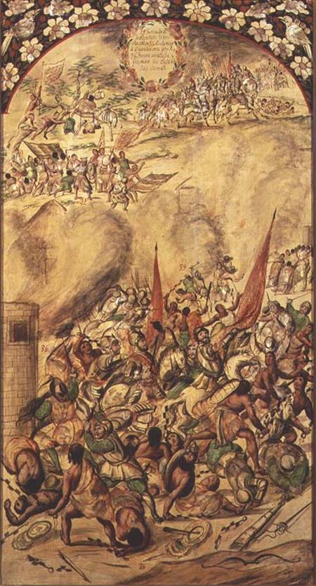 Conquest of Mexico: the Spaniards retreating, 1st July 1520 de Miguel and Juan Gonzalez