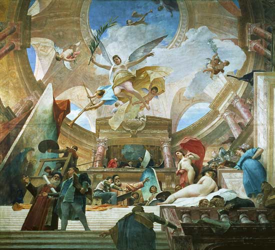 Apotheosis of the Renaissance  (for study see 70757) de Mihály Munkácsy
