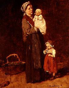 Mother with children study to the painting pawnbro de Mihály Munkácsy