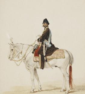 Equestrian Portrait of Naser al-Din Shah Qajar (1831-1896)