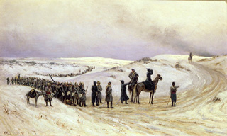 In Bulgarien. Szene aus dem russisch-türkischen Krieg 1877-1878 de Mikhail Malyshev