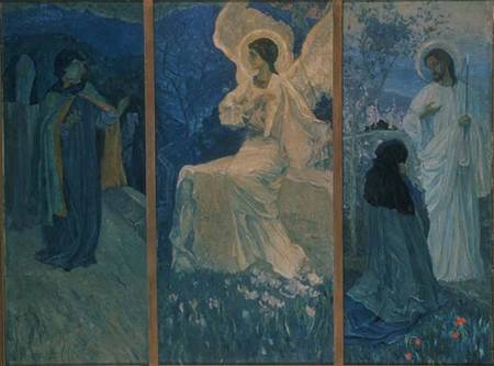 The Resurrection Triptych de Mikhail Vasilievich Nesterov