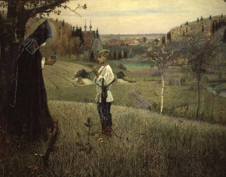 The Vision of the Young Bartholomew de Mikhail Vasilievich Nesterov