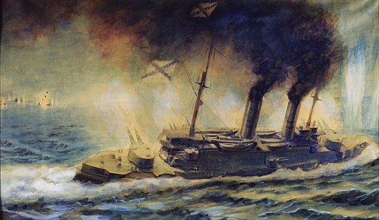 The Battle of the Gulf of Riga, August 1915 de Mikhail Mikhailovich Semyonov
