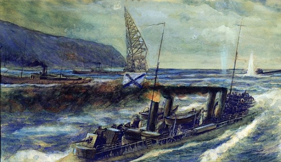 The German u-boat U 56 sunk the Russian destroyer Grozovoi in the Barents Sea on the 20th October 19 de Mikhail Mikhailovich Semyonov