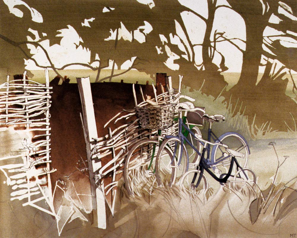 Decrepit Essex Bicycles (w/c on paper)  de Miles  Thistlethwaite