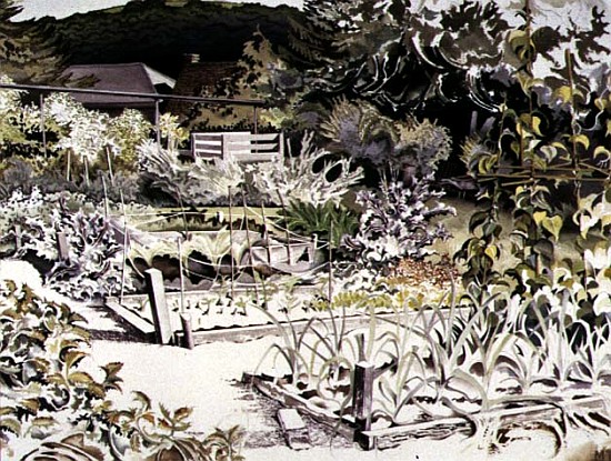 Kitchen Gardens, Uley House (w/c on paper)  de Miles  Thistlethwaite
