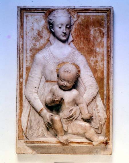 Madonna and Child, bas relief de Mino  da Fiesole