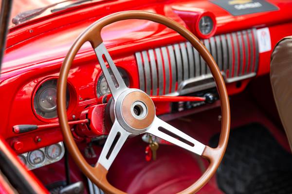 Havana, Cuba, Oldtimer, steering wheel de Miro May
