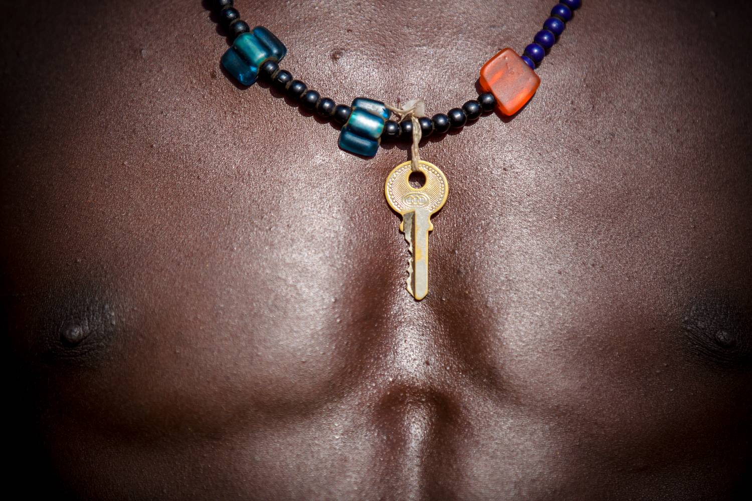 Körper, Schlüssel, Brust, Afrika, Äthiopien, Mann de Miro May