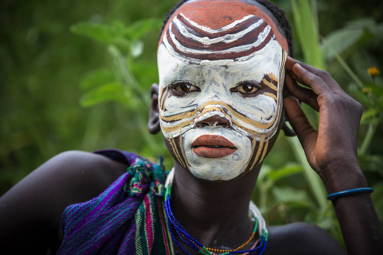Portrait Frau in Omo Valley in Äthiopien, Afrika. de Miro May