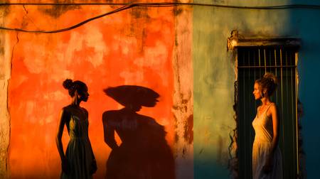 Treffen in Cuba. Portrait von zwei Frauen auf einer Strasse in Havana.