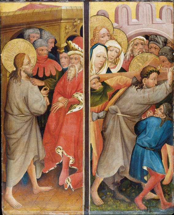Christ before Pilate, Carrying of the Cross de Mittelrheinischer Meister um 1420
