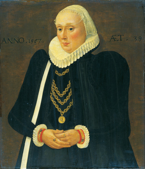 Portrait of Justina von Holzhausen de Mittelrheinischer Meister von 1587