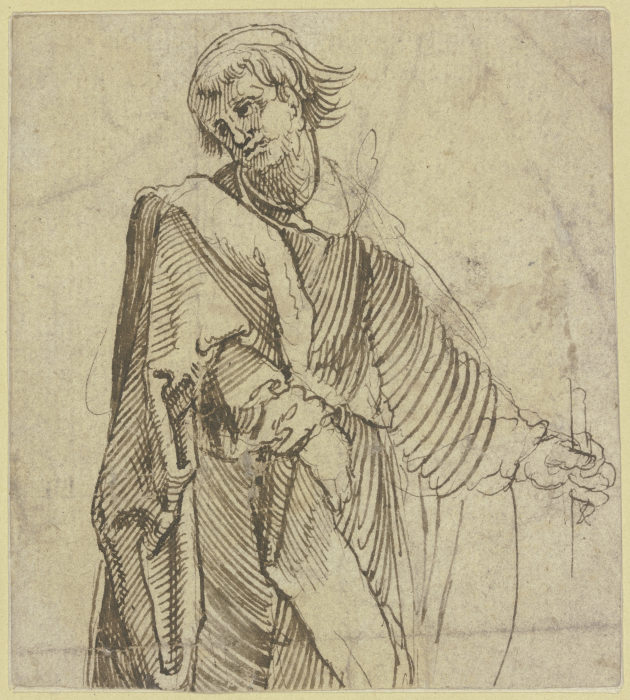 Wandernder Pilger oder Apostel, Halbfigur de Monogrammist H K