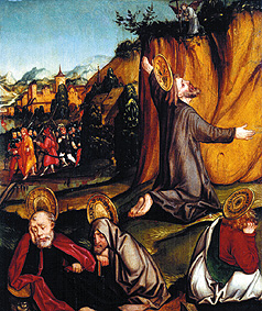Christ at the mount of olives de Monogrammist P.C.