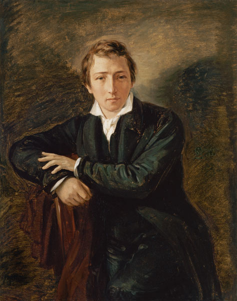Portrait of Heinrich Heine (1797-1856) de Moritz Daniel Oppenheim