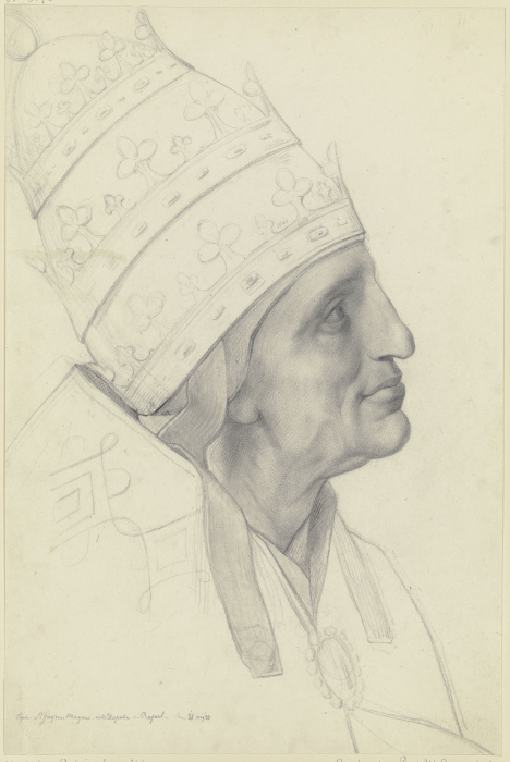 Papst Gregor der Große aus Raffaels Disputa de Moritz Daniel Oppenheim