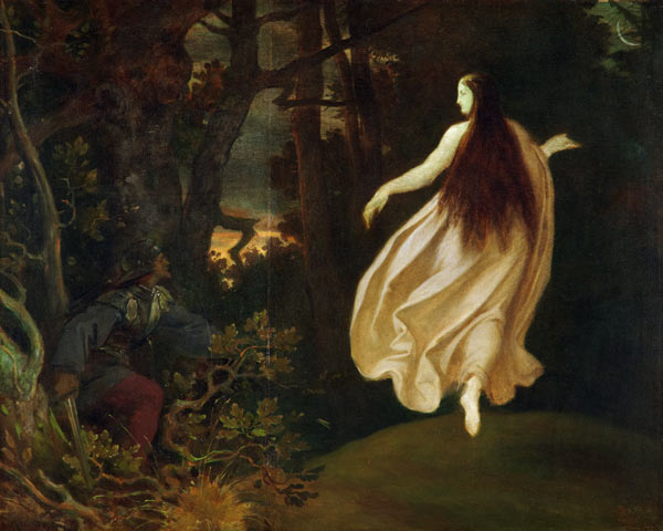 Erscheinung im Walde (aus Dornröschen) de Moritz von Schwind