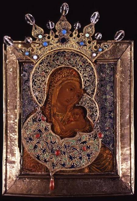 Icon of the Virgin the All Glorified de Moscow school