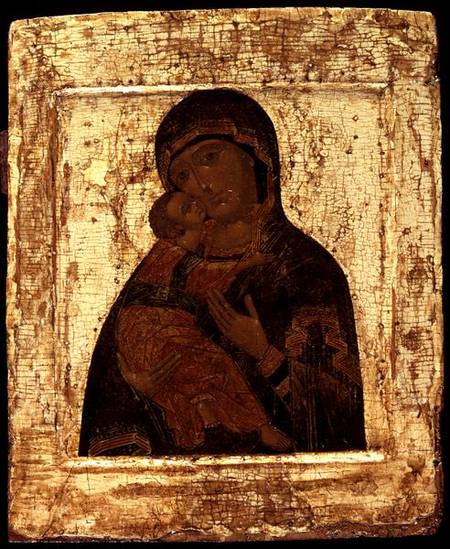 Icon of the Virgin of Vladimir de Moscow school