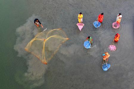 Fishing on Matla river