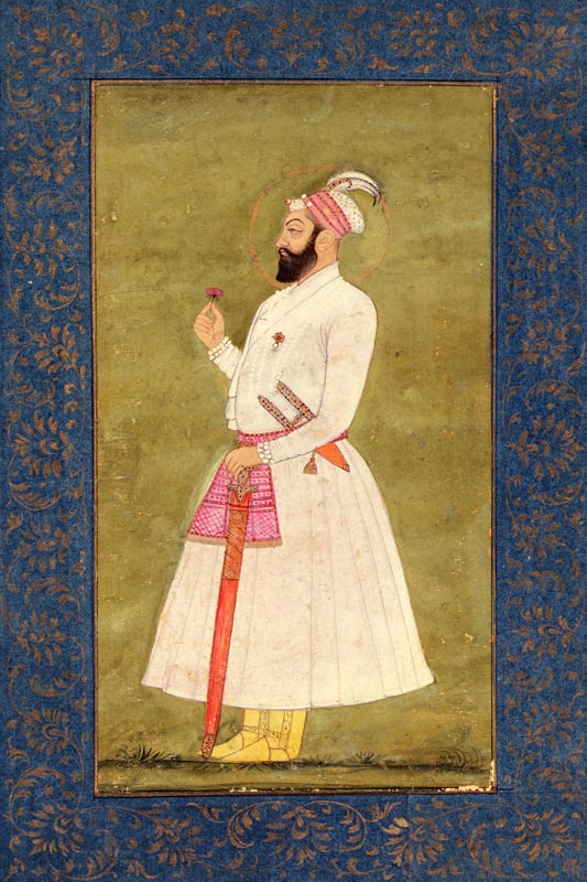 Mughal Emperor Badahur Shah (1707-12) from the Large Clive Album de Mughal School