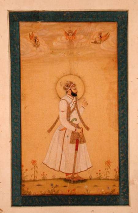 The Emperor Farrukhsiyar (1683-1719) from the Large Clive Album de Mughal School