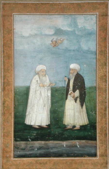 Two Muslim holy men, from the Small Clive Album de Mughal School