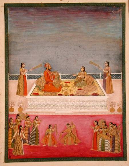 The young Mughal Emperor Muhammad Shah at a nautch performance (1719-48) de Mughal School