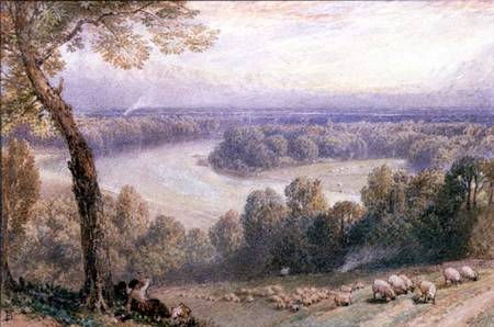The Thames from Richmond Hill de Myles Birket Foster