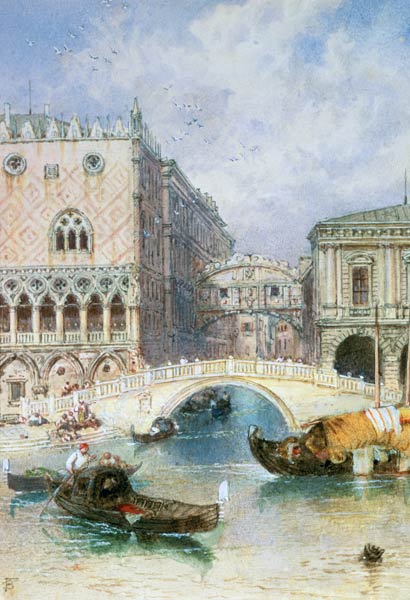 The Bridge of Sighs, Venice de Myles Birket Foster