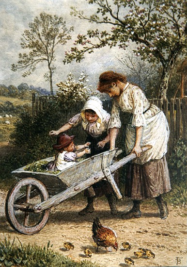 The Wheelbarrow de Myles Birket Foster