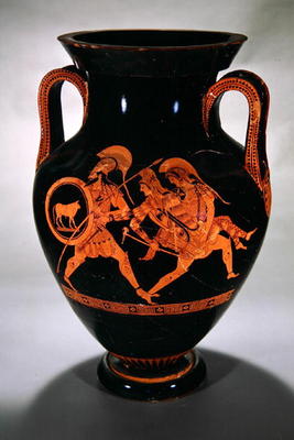 Attic red-figure belly amphora depicting the Abduction of Antiope with Theseus and Pirithous, c.500- de Myson