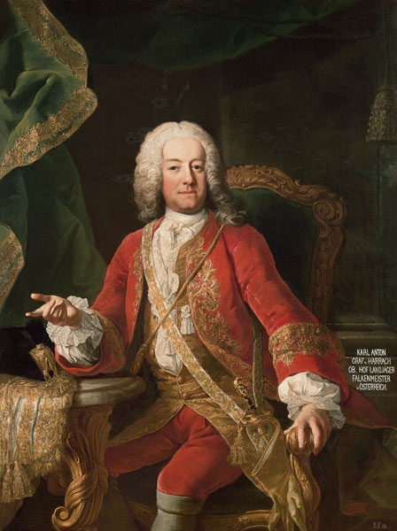 Count Carl Anton von Harrach, Master Falconer and Lord Lieutenant of Austria de Mytens (Schule)